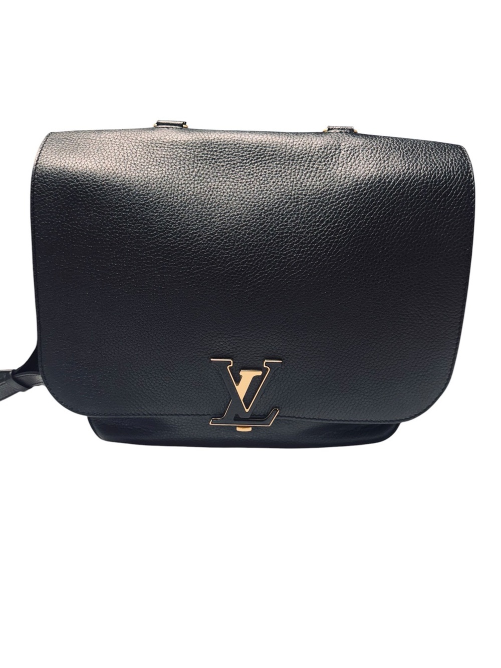 Louis Vuitton Volta Black  Taurillon pebbled leather  office utility bag
